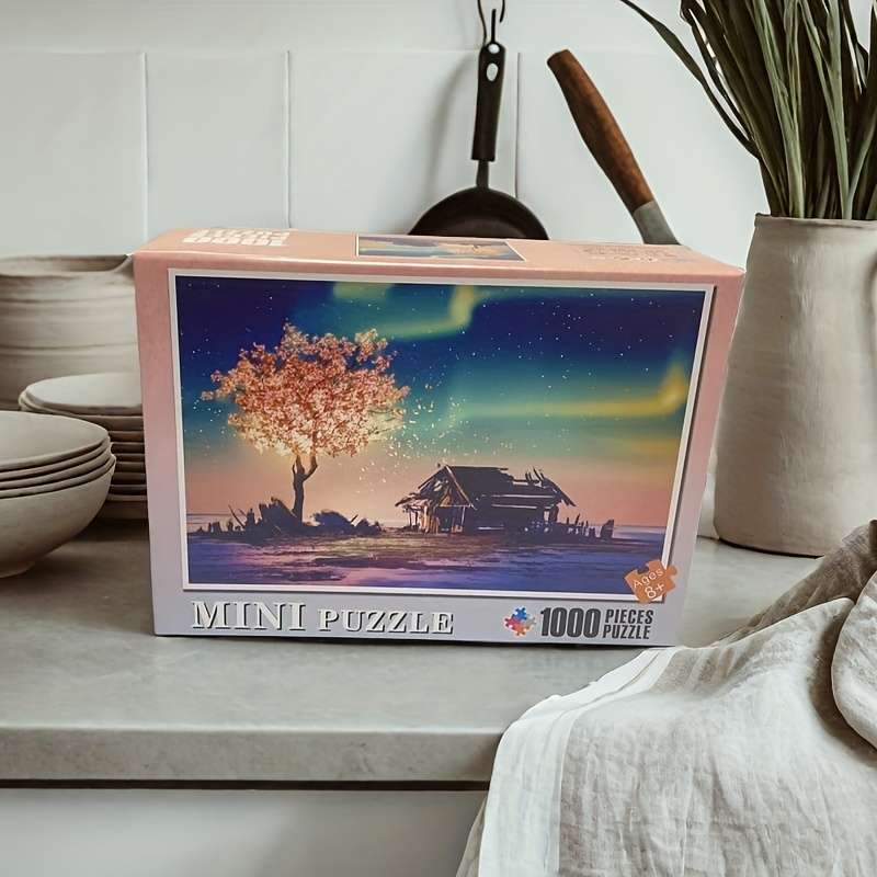 1000pcs MINI Jigsaw Puzzle Enchanting Fantasy Lamp Tree Scene 37.85cm x 25.91cm C