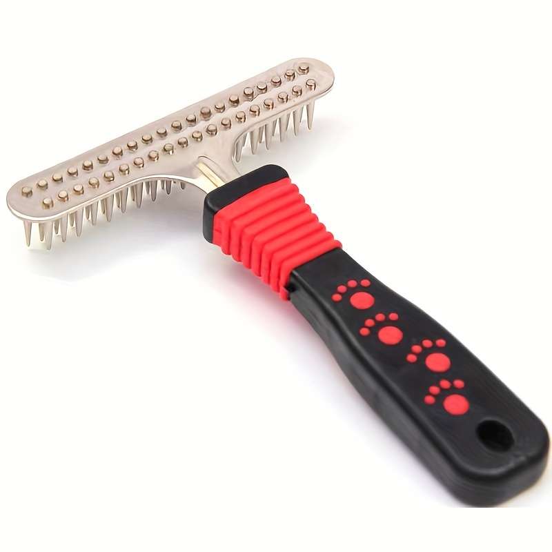 1pc Red And Black Pet Comb