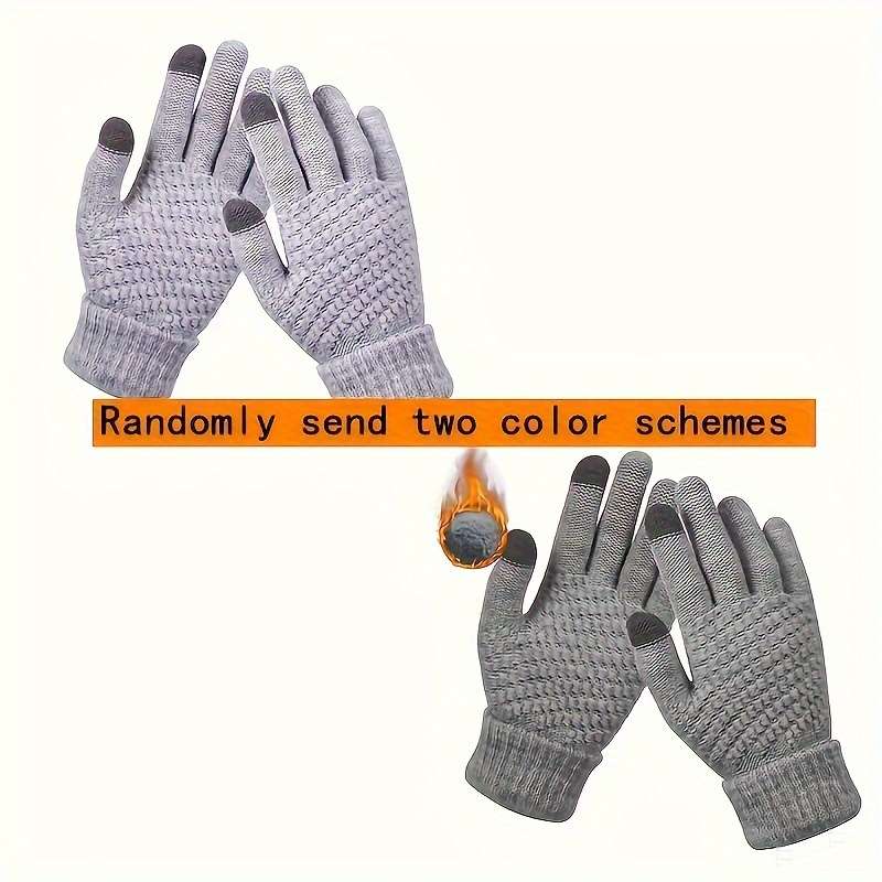 1 Pair Gray Warm Gloves