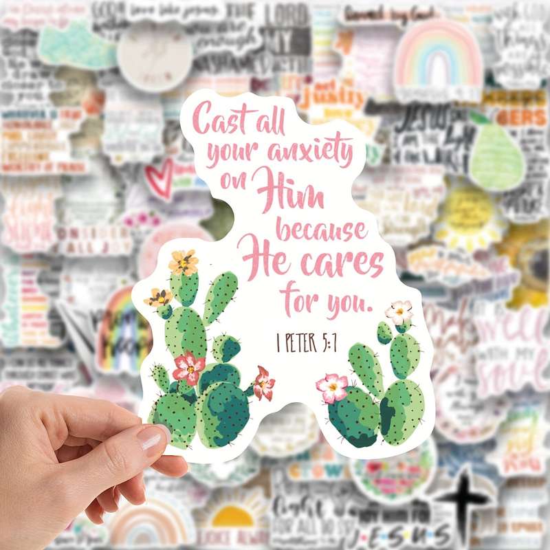 100psc Jesus Christian Themed Stickers