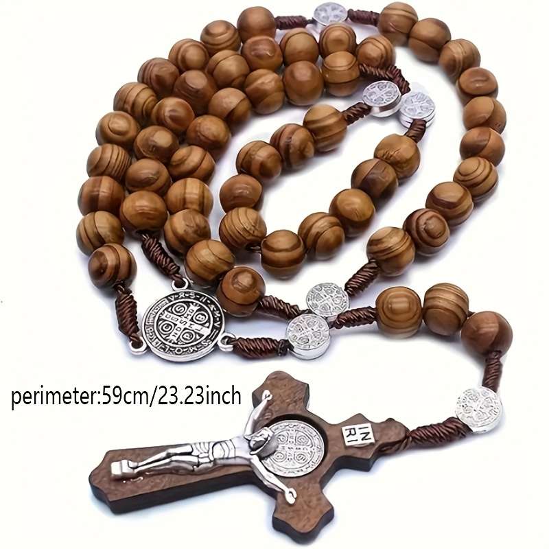 1 Piece Coffee Color Jesus Theme Pendant