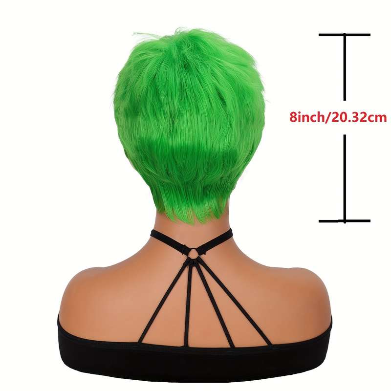1Pc Grass Green 20.32cm Fashion Design Wig