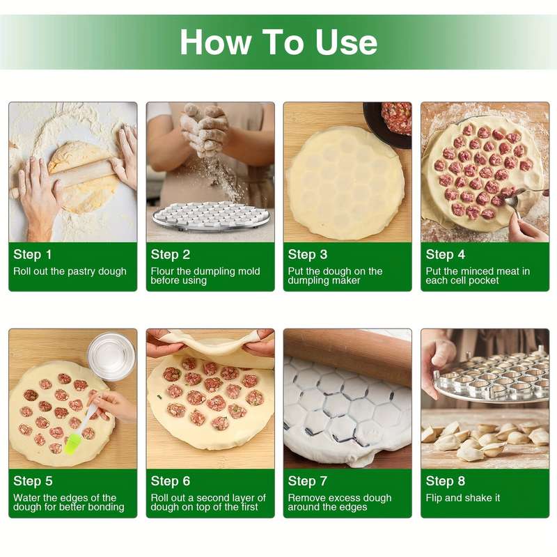 1pc Easy-to-Use Aluminum Dumpling Maker 37-Hole Ravioli Press for DIY Dough Pastry Perfect for