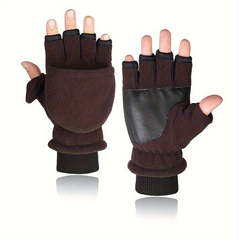 1 Pair Grey Warm Gloves