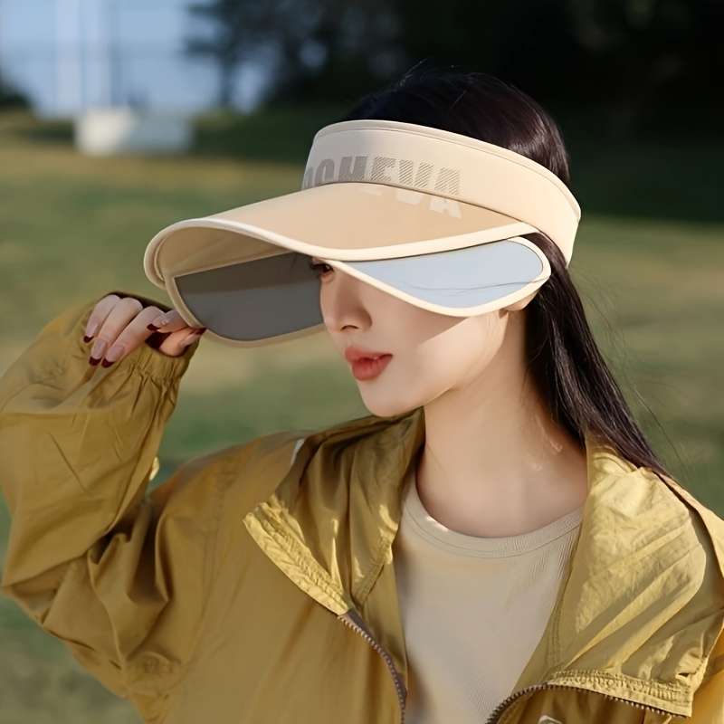 1pc Women's Summer Letter Sun Hat Adjustable|Lightweight Breathable Sun Protection Top HatSuitabl