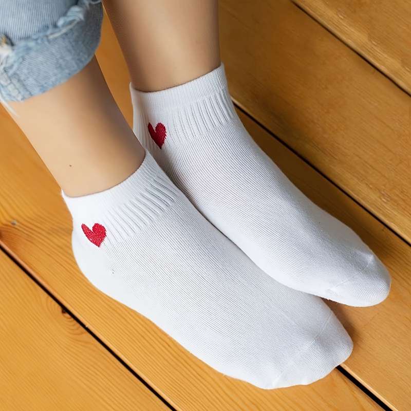 5 Pairs White One Size High Elastic Socks