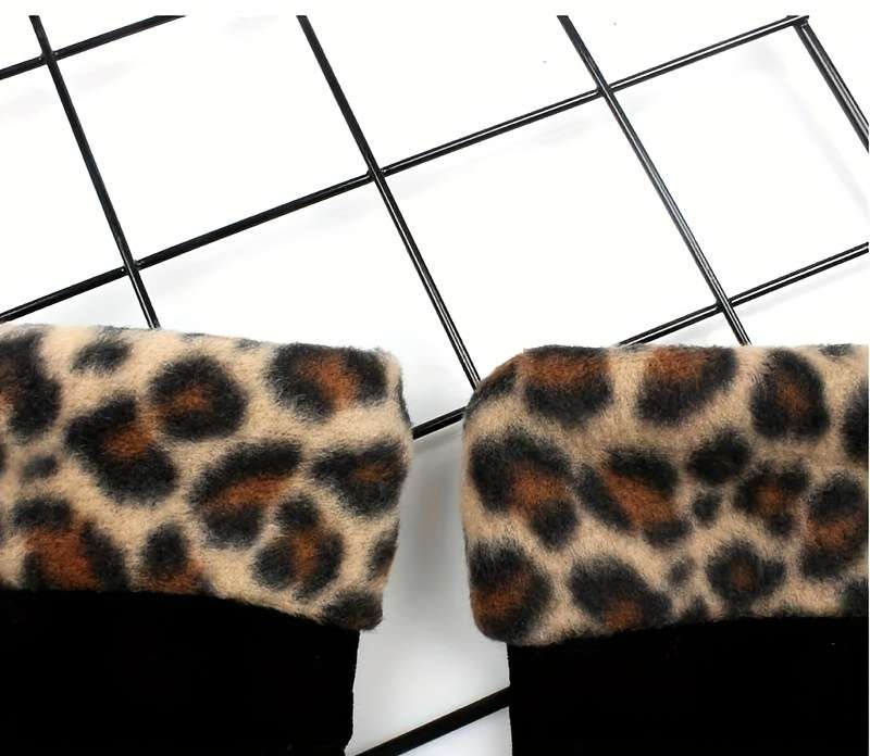 1 Pair Leopard Warm Gloves