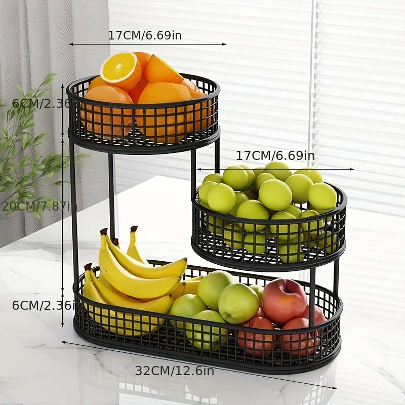1 Piece Multi-Layer Metal Fruit Basket