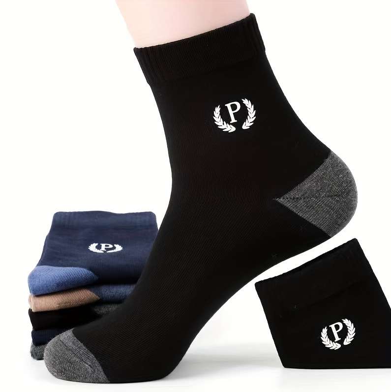 6 Pairs Of Mixed Colors One Size High Elastic Socks