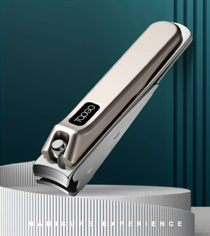 1pc Modern Nail Clipper with Sharp Edges Thick Stainless Steel Toenail and Fingernail Trimmer