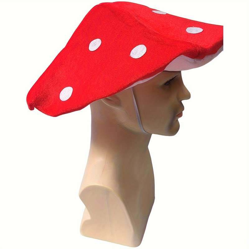 1pc Giant Mushroom Cap Hat Polyester Blend Novelty Carnivals Costume Accessory for Role Play Fun