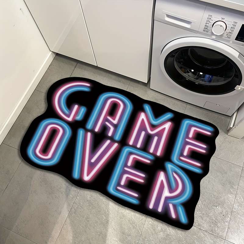 1Pc 50x80cm 19.6x31.5inch Game Over Floor Mat