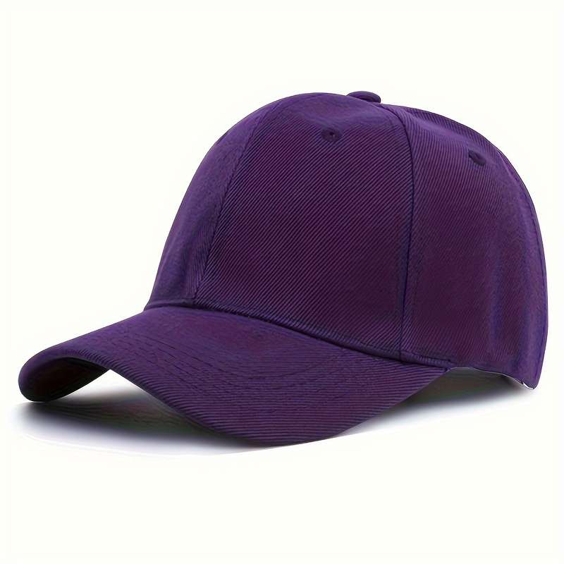 1pc Curved Brim Adjustable Sun Hat Fashion Baseball Cap Solid Color Sunscreen Sports Dad Hat For