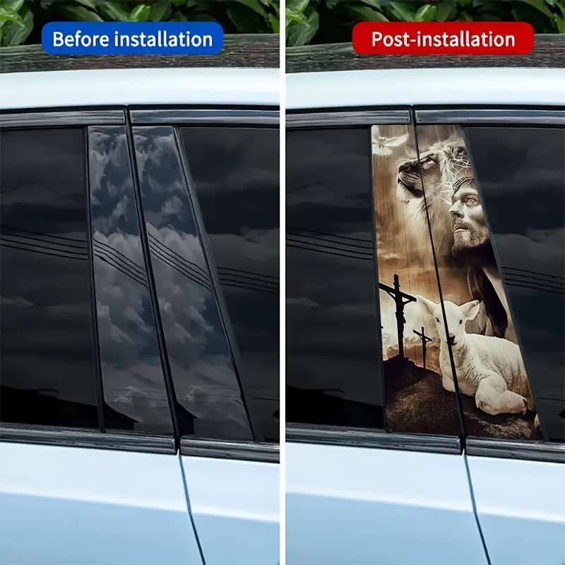 2pcs  Jesus Christian Themed Stickers