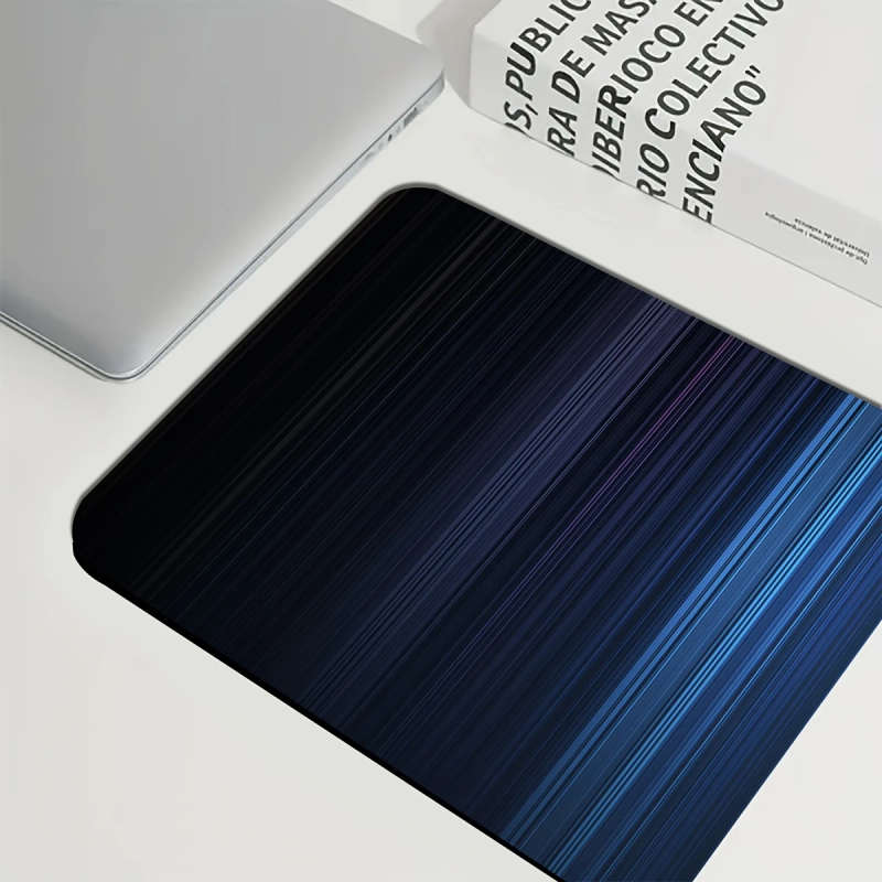 1pc 21x26cm Ombre Gradient Stripes Mouse Pad Waterproof Non-Slip Washable Desk Mat