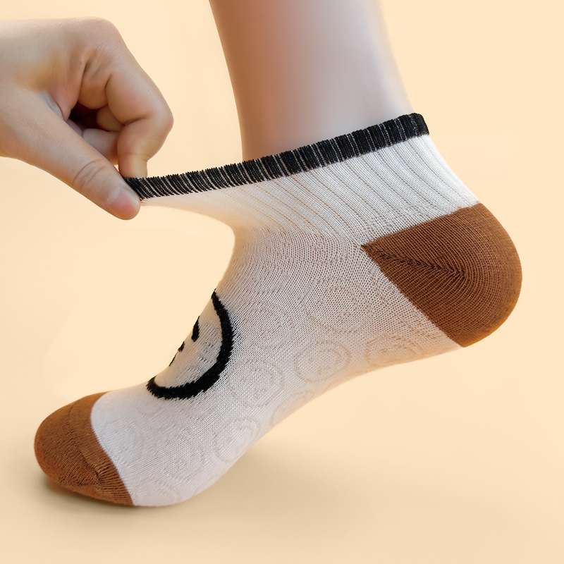 5 Pairs Polychrome One Size High Elastic Socks