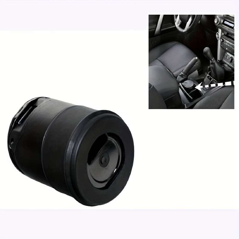 1pc Fit Black Car Ashtray for Cup Holder Compact Easy-Clean PBT Plastic Perfect for Cars Truc
