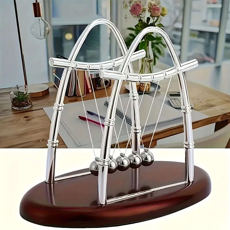 1pc Elegant Newton's Cradle Balance Balls Educational Physics Pendulum Desk Toy Kinetic Energy Demon