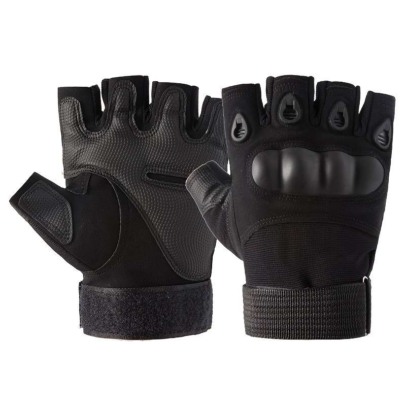 1 Pair Black Size L Outdoor Sports Gloves