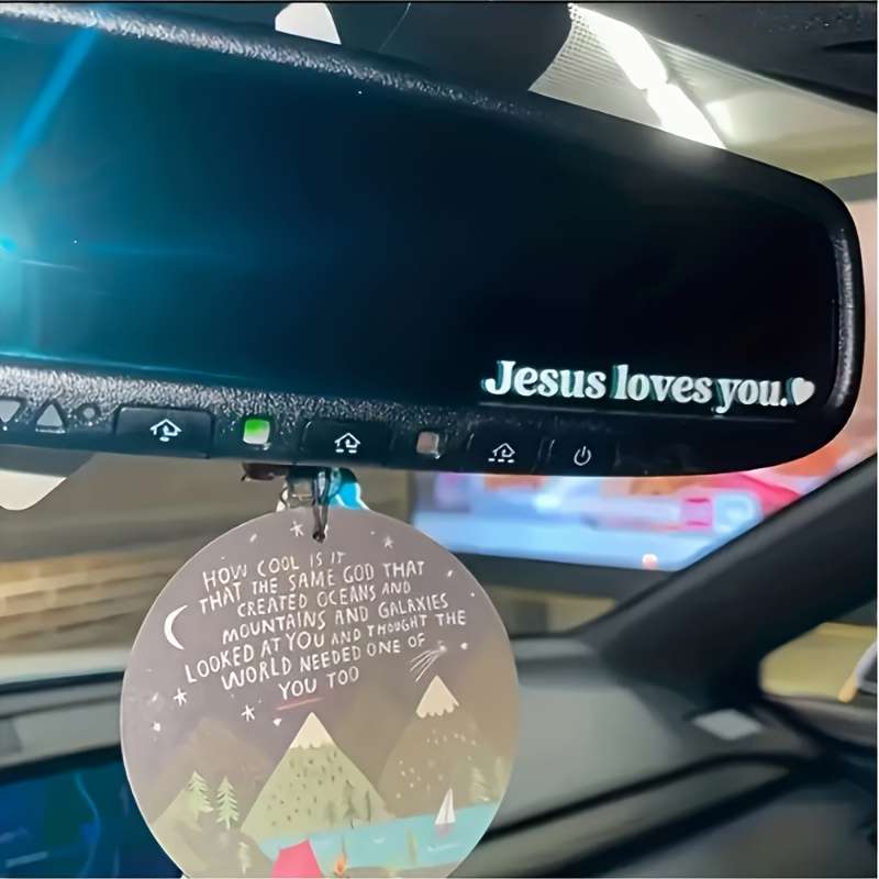 1pc White Jesus Christian Themed Stickers