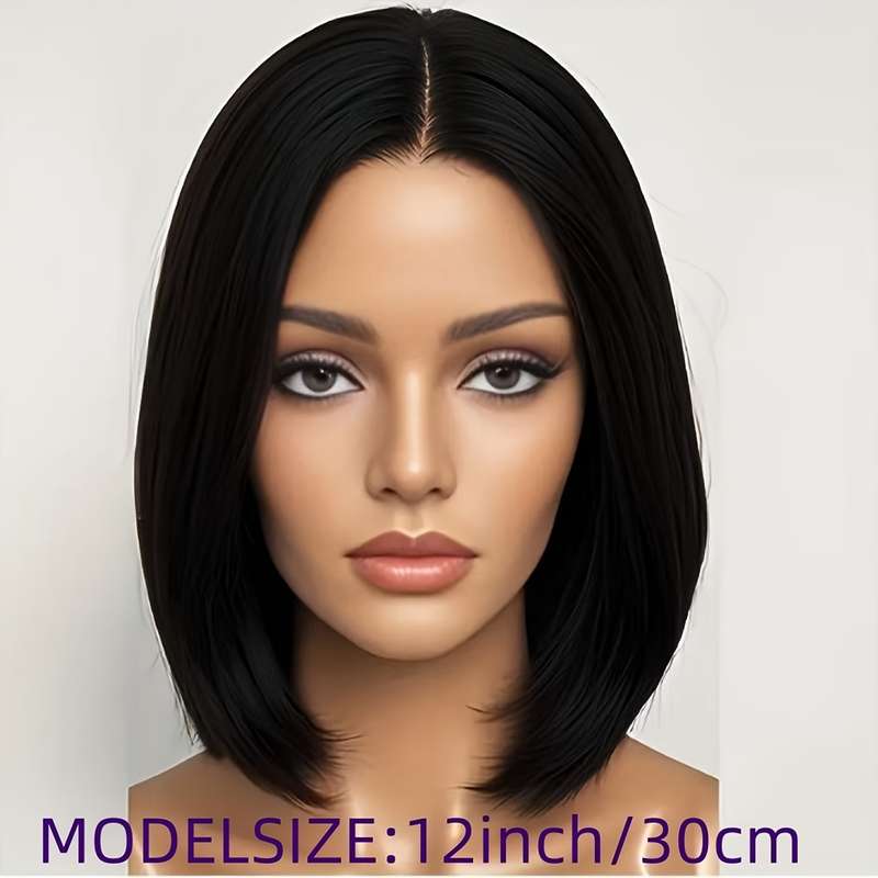 1Pc Black 30.48cm Fashion Design Wig