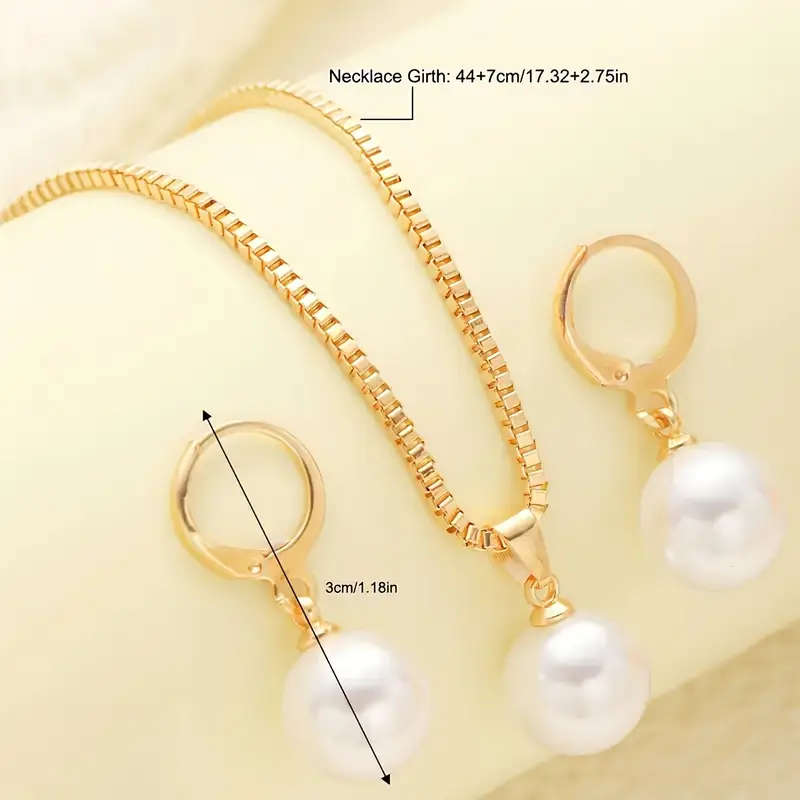 Elegant Faux Jewelry, Necklace and Earrings Set