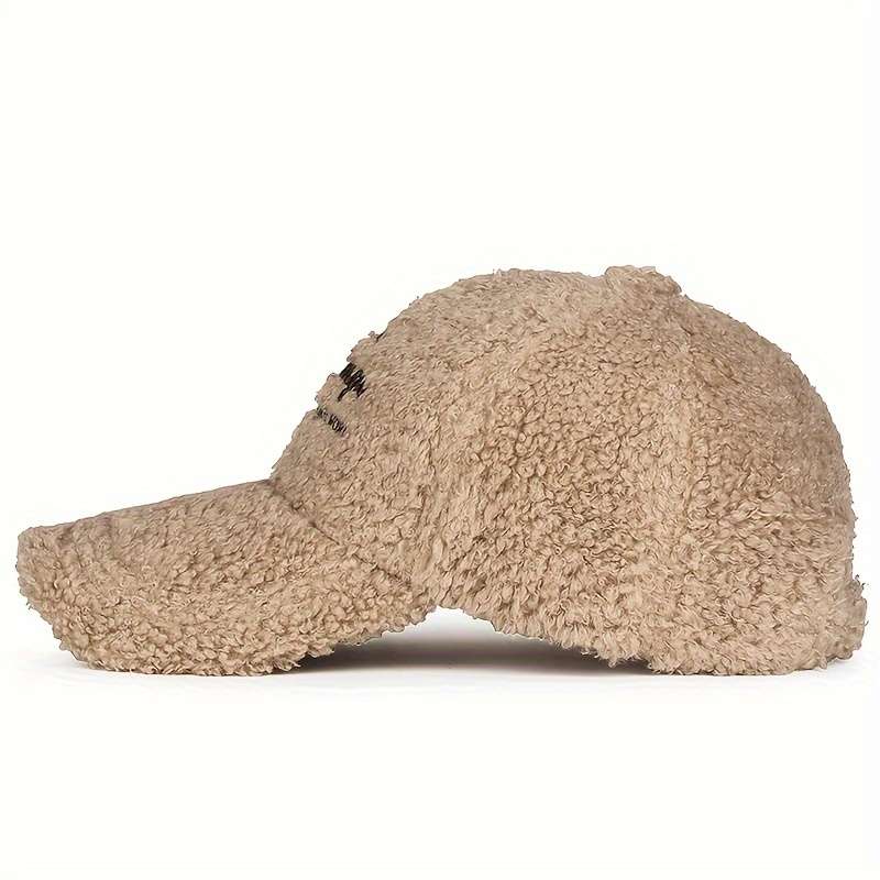 1pc 1 Vintage-Inspired Authentic Vintage Baseball Cap Cozy Beige Fleece 100% Polyester Hand-W