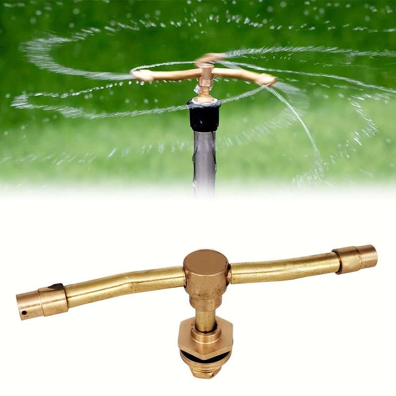 1Pc 3 Arms Whirling Sprinkler Automatic Rotary Brass Sprayer