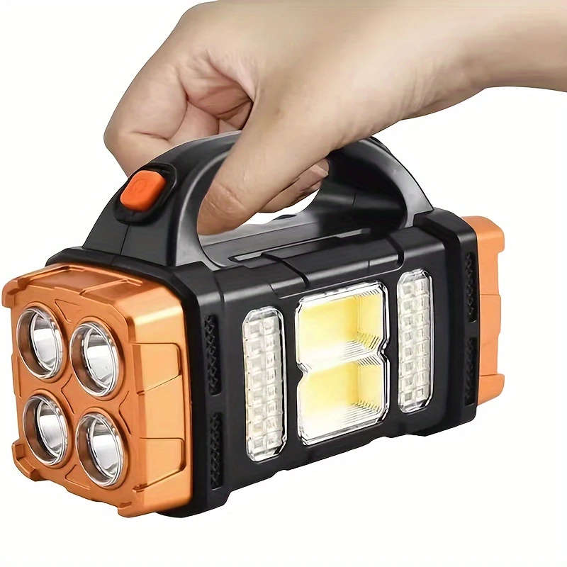 1pc Multifunctional LED Solar Camping Lantern Bright Portable Rechargeable Flashlight For Outdoor Hi
