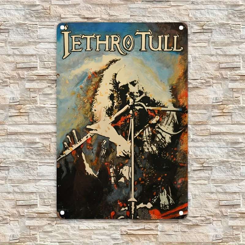 1pc Jethro Tull Band Vintage Rectangular Aluminum Sign Rock Music Wall Art Plaque for Room Home