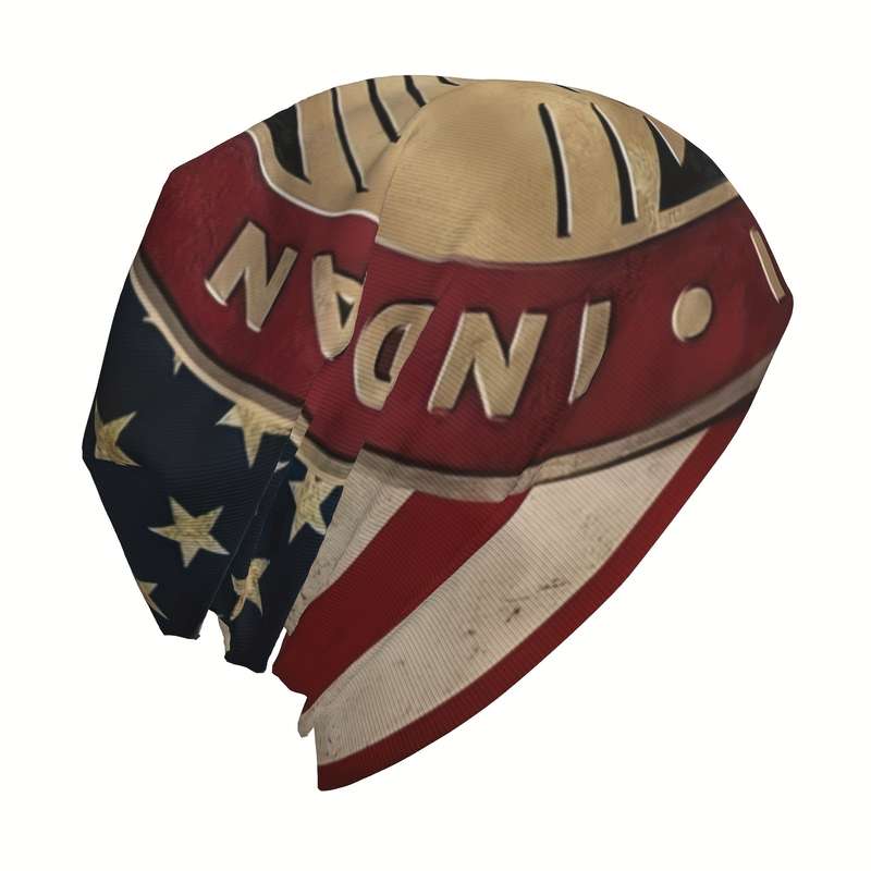 1pc Indian Motorcycle Beanie Hat Soft Thin Bonnet Hats For Men And Women Ideal Choice For Sport