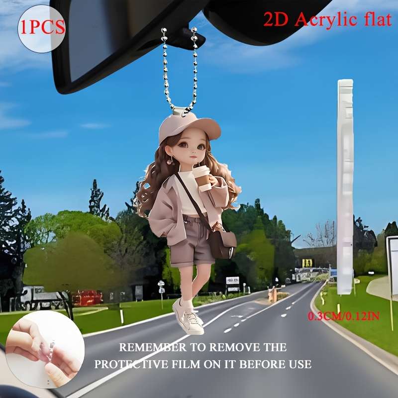 1pc 2D Flat  One piece of  acrylic material with fashionable style and cool theme suitable