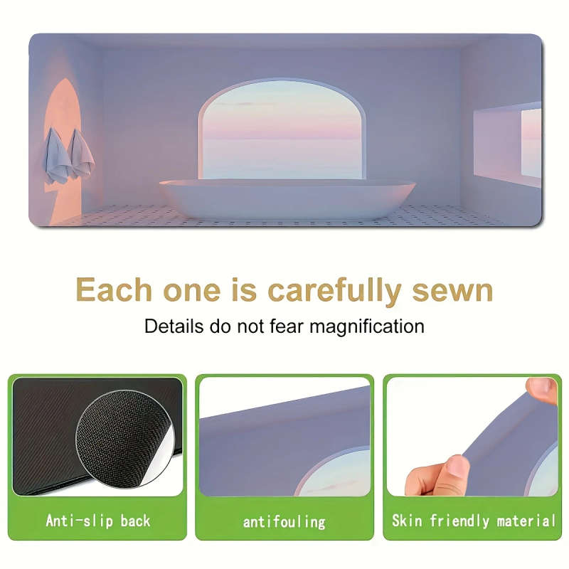 1pc 30x60cm Ocean View Gaming Mouse Pad Ergonomic Non-Slip Rubber Desk Mat