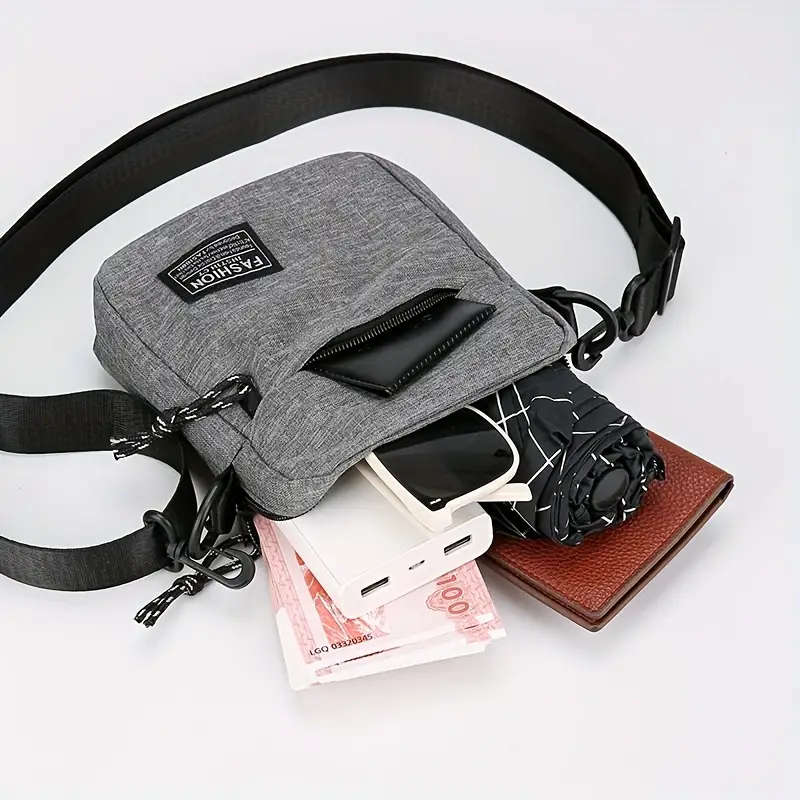 1pc Casual Mini Crossbody Bag Men's Nylon Small Shoulder Bag