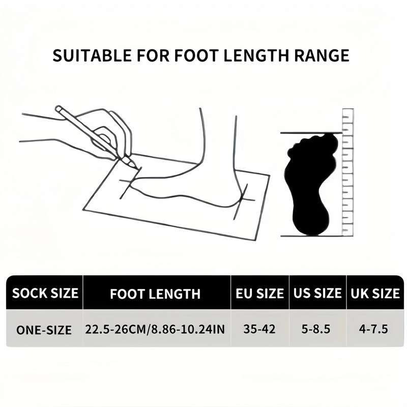 5 Pairs One Size High Elastic Socks