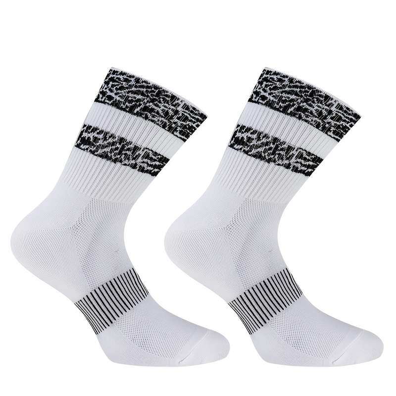 1 Pair Leopard Print Black Green One Size Socks