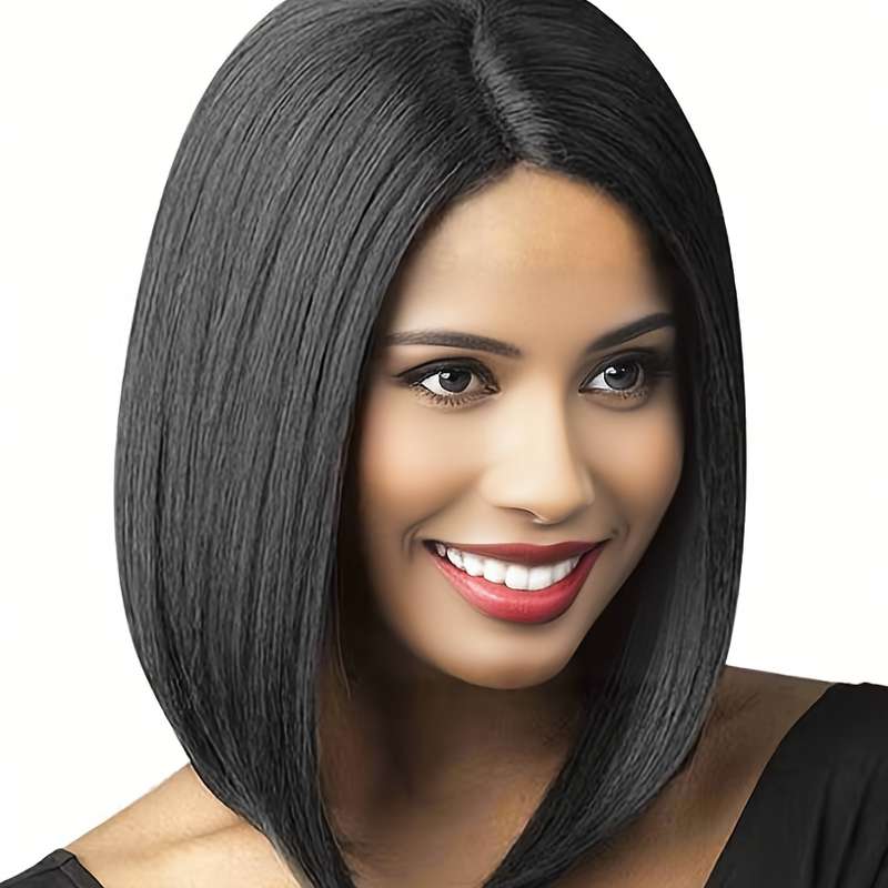 1Pc Black 30.48cm Fashion Design Wig