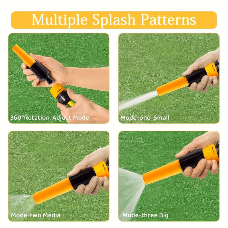 2Pcs Yellow And Black Hose Pipe Garden Nozzles