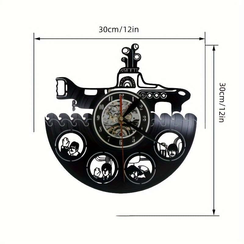 1pc silent vinyl wall clock suitable for multiple scenes in the kitchen living room bedroom