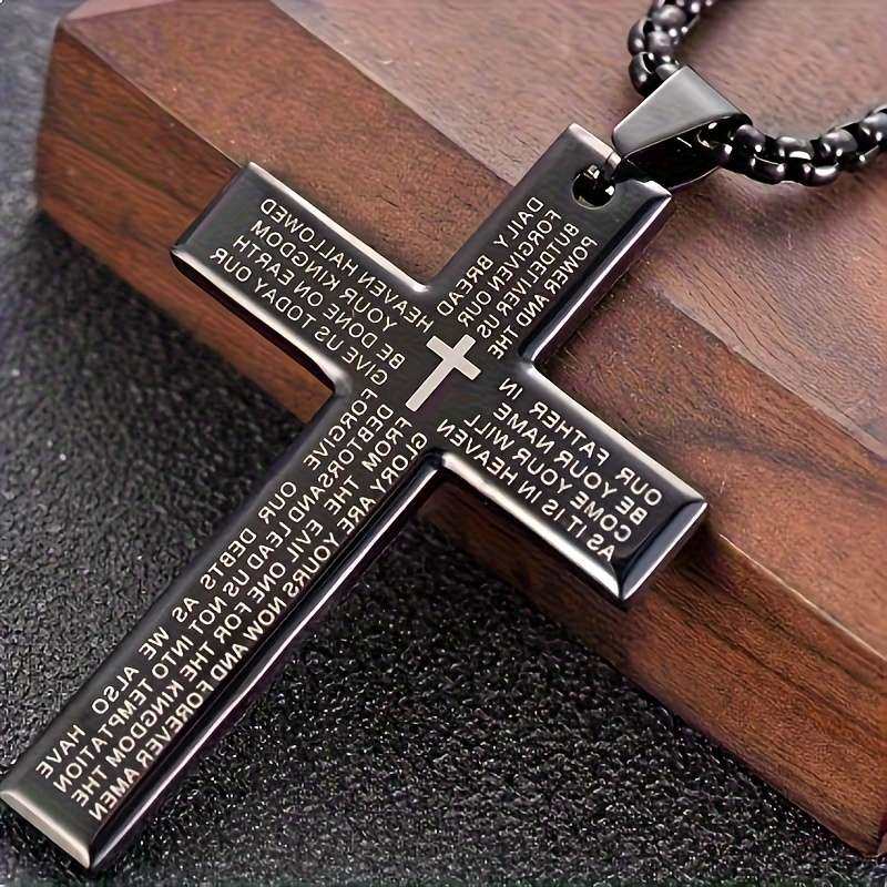 1 Piece Black Jesus Theme Pendant