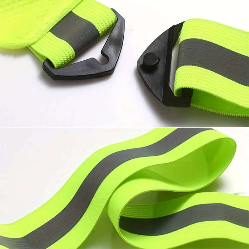 1pc Safety Reflective Vest Reflective Gallus High Visibility Reflective Safety Vest with Pocket Adju