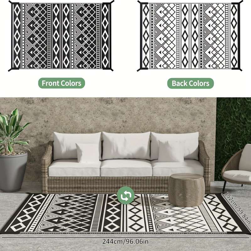 1Pc Black And White 182x274cm Floor Mat