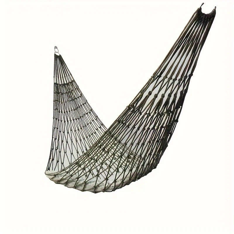 1pc Portable Hammock Net With Nylon Rope And Hooks For Outdoor Adventure Outdoor Camping Suitable Fo
