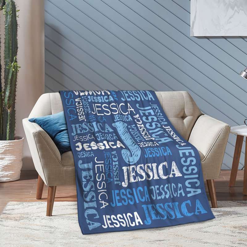 1ps Blanket Color Dark Blue size 39.4x59inch 100x150cm