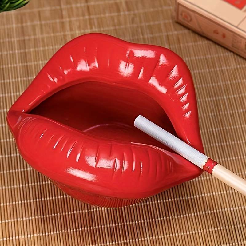 1pc lip desktop ashtray resin crafts storage box creative resin ashtray for boyfriends and h