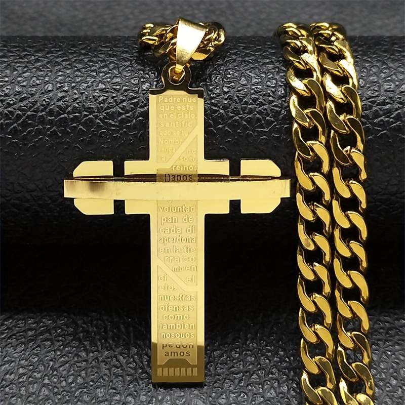1 Piece Golden B Jesus Theme Pendant