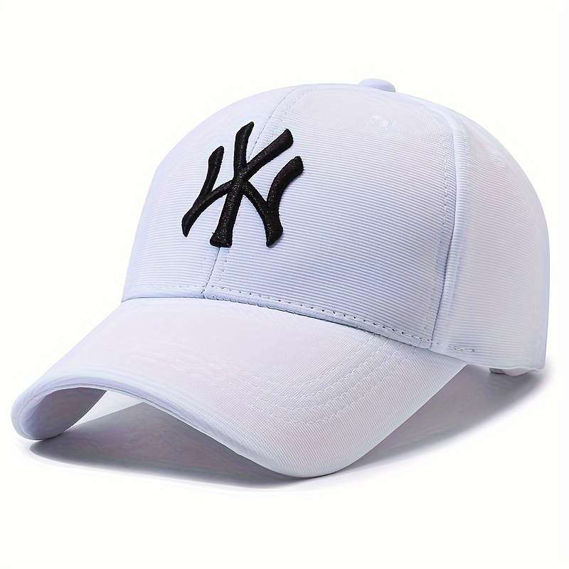 1pc Cotton Baseball Cap with Embroidered Logo Adjustable Sun Protection Hat for All Seasons H