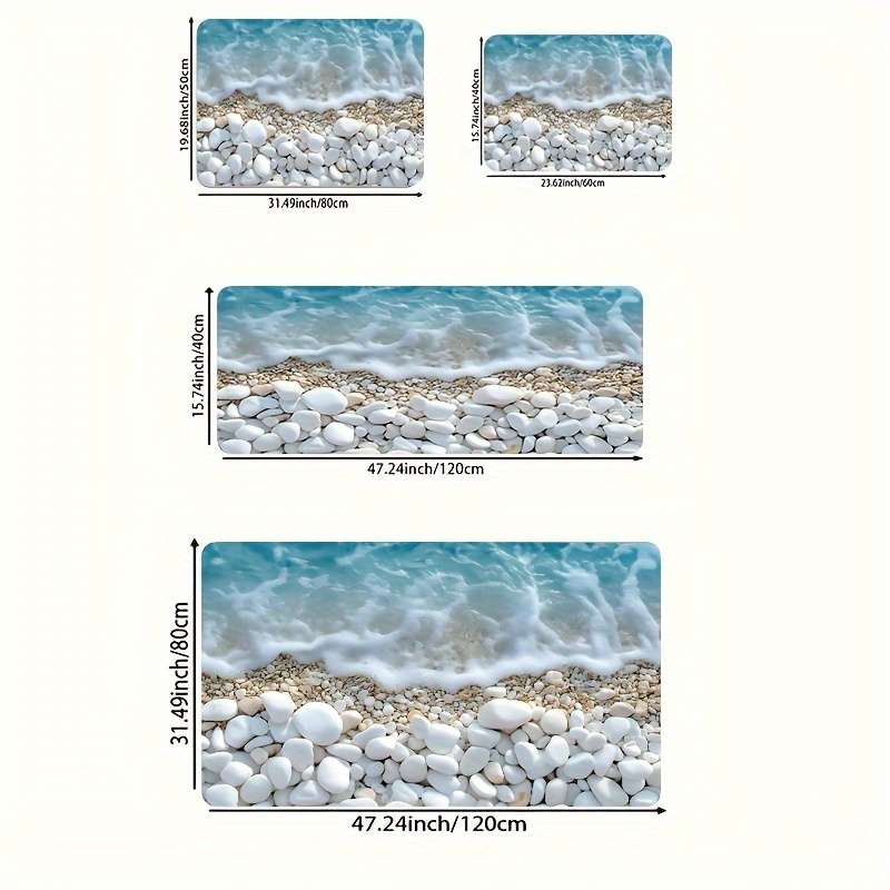 1Pc Blue 19.69x31.49inch 50x80cm Floor Mat