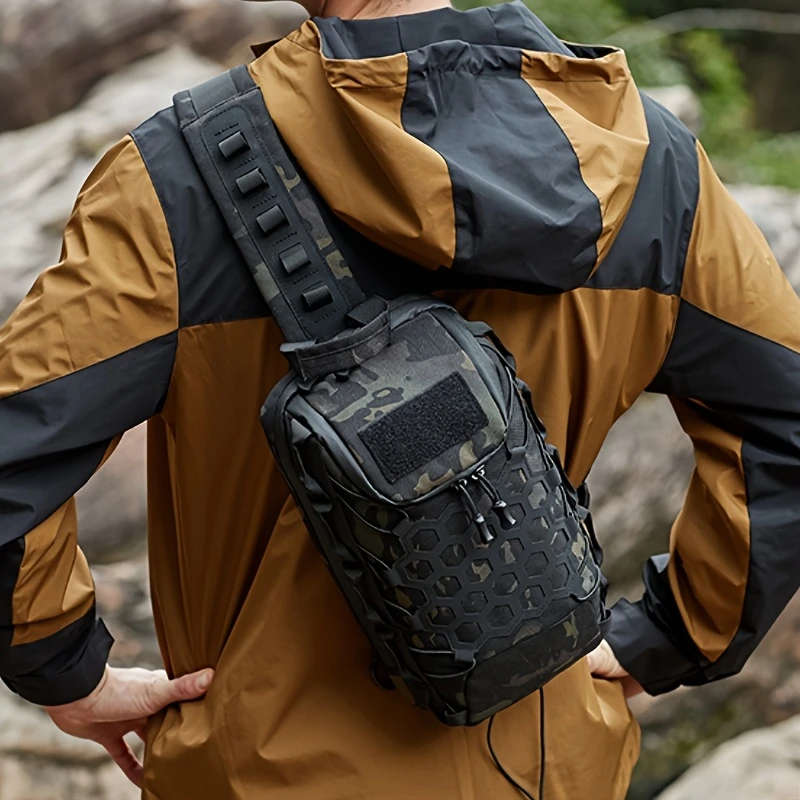 Chest bag camouflage outdoor single shoulder crossbody bag tactical cycling backpack mountaineering