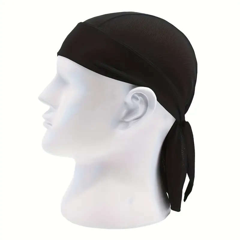 1pc Quick-Dry Sports Headband UV Protection Moisture-Wicking Breathable Pirate Bandana Cap
